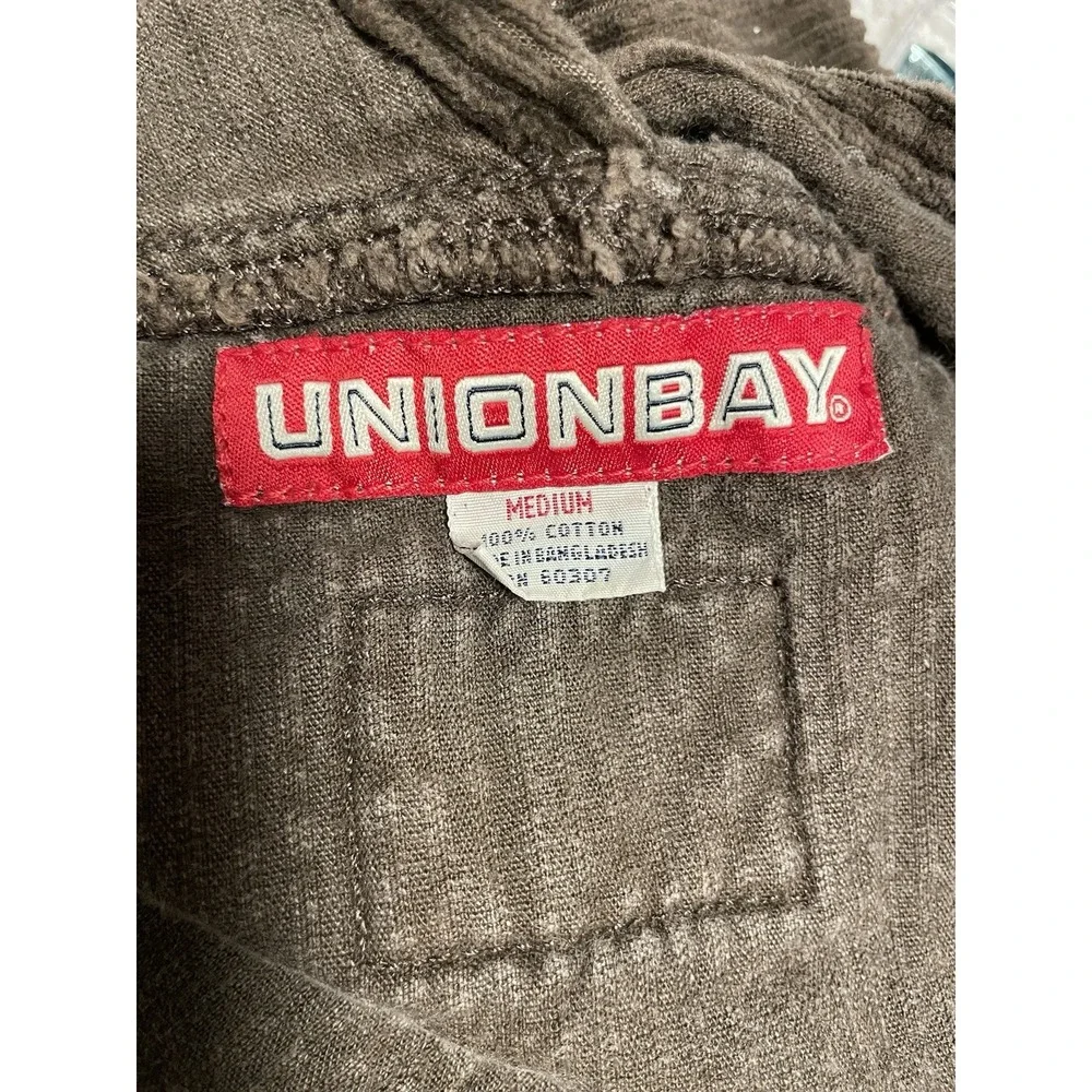 VINTAGE Unionbay Overalls Womens M Brown Carpenter Corduroy Workwear Bib 90s Y2K - Picture 8 of 8